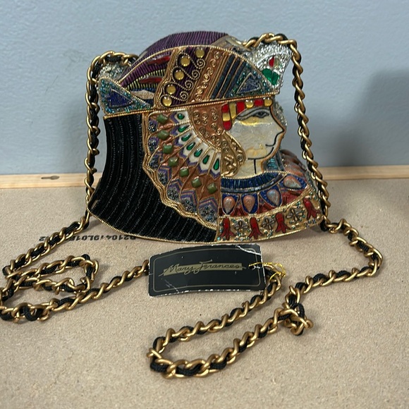 Mary Frances vintage Egyptian Crossbody Box Bag rare collectible - Picture 1 of 16